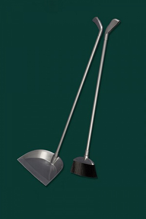 Щетка с длин. ручкой + совок с резинкой "Лень" /1/12* Z