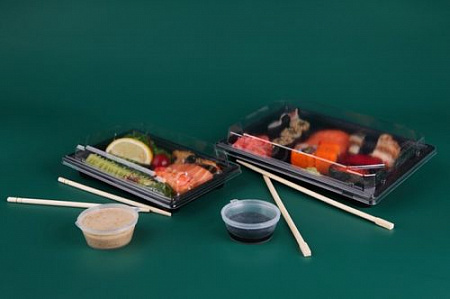 Крышка однораз. 240*168*29 пластик 220 шт/уп. (к суши боксу 17-2064) Z