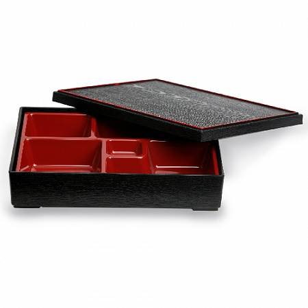 Ланч бокс (5 отделений) ч/кр