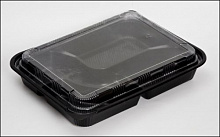 Ланч-бокс с крышкой 270*206*40/254*193*21 пластик 100 шт/уп.