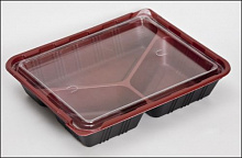 Ланч-бокс с крышкой 223/180*42/208*167*10 пластик100 шт/уп.