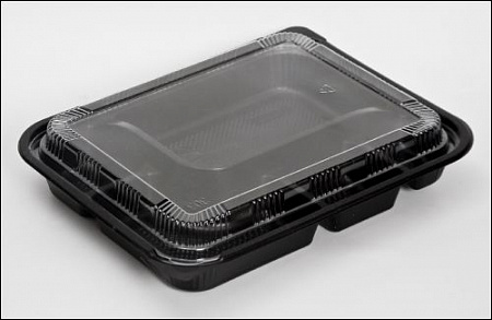 Ланч-бокс с крышкой 239*190*35/225*178*20 пластик 100 шт/уп.