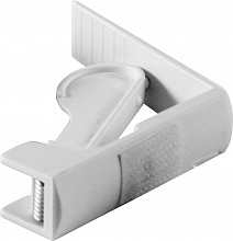 Зажим для скатерти  белый с липучкой /пружина/96/