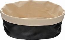 Корзина для хлеба овальная 25х18х9 см. хлопок, бежево-черная APS