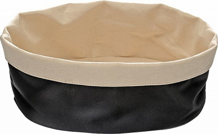 Корзина для хлеба овальная 25х18х9 см. хлопок, бежево-черная APS