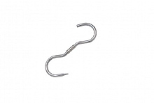 Крюк для мяса S-образный  l=30 см.  d=1,2 см. (180 кг) односторон. вращающ. Inox Macel