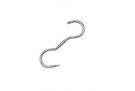 Крюк для мяса S-образный  l=30 см.  d=1,2 см. (180 кг) односторон. вращающ. Inox Macel