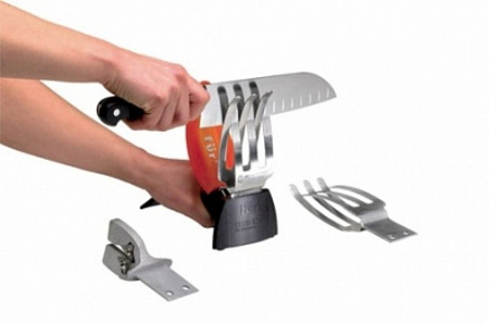 Ножеточка с 3-мя съемными точилами черная Icel