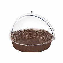 Корзина для хлеба круглая 48х12 см. с крышкой Pinti