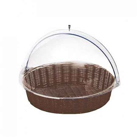 Корзина для хлеба круглая 48х12 см. с крышкой Pinti