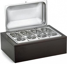 Мармит для сервировки, GN1/4-65-4 шт. с подогревом, крышка нерж. Pinti (51132810)