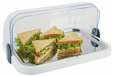 Поднос сервировочный 44*32 см. h=20,5 см. пласт+нерж. с крышкой Roll-Top с охлаждением APS