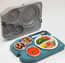 Поднос теплоизолированный с фарфоровой посудой Cambro