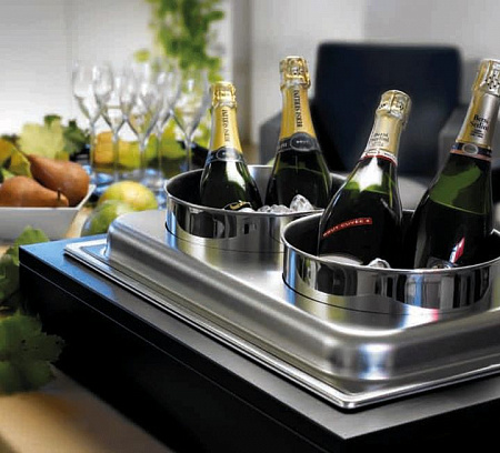Подставка для ведра д/шампанск. 2 отдел. нерж. Pinti