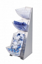 Подставка нерж. с пласт. емк. 1 л. для пакет. прод. 19*31 см. h=53 см. APS