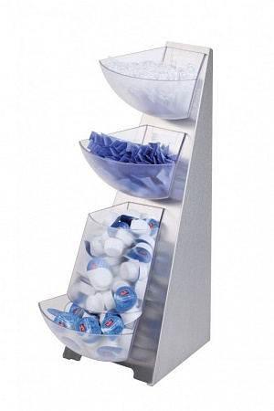 Подставка нерж. с пласт. емк. 1 л. для пакет. прод. 19*31 см. h=53 см. APS