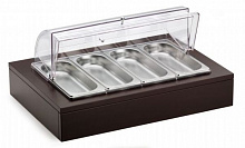 Подставка, GN1/4  4 шт. с охлаждением, крышка нерж. Pinti