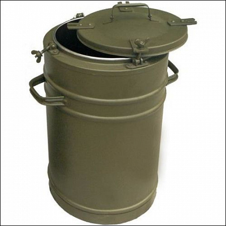 Термос 25 л. нерж. колба кругл. темно-зел. Россия Z