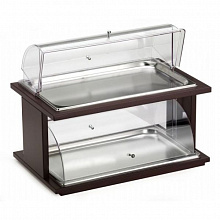 Этажерка 2-х ярусная нерж. Roll-Top поликарбонат Pinti