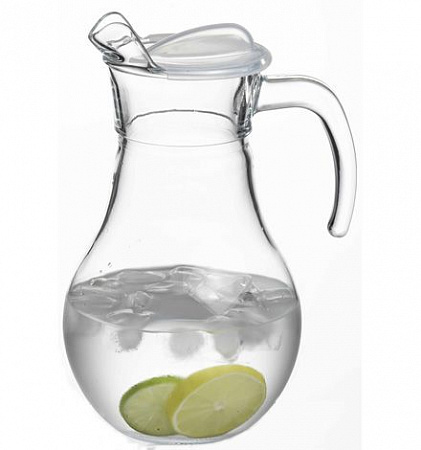 Кувшин 1,8 л. d=109, h=254,5 мм с прозрач. пластик. крышкой Бистро Б /6/
