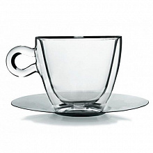 Чайная пара 165 мл. d=82, h=73 мм с двойными стенками 2 шт. Капучино Thermic Glass