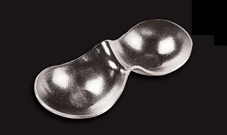 Менажница 2-х секц. 250*110 мм. прозр. стекло 3D