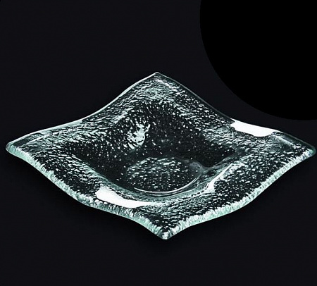 Салатник 100*100 мм. прозр. стекло 3D /60/