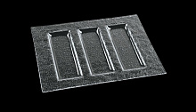 Тарелка 300*230 мм. 3-х секционная прозр. стекло 3D (2330-3060-15-003)