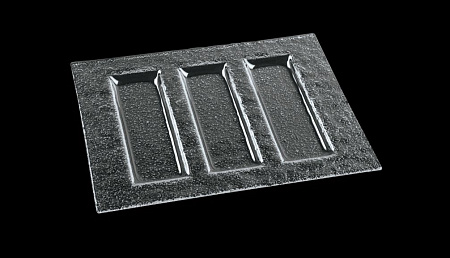 Тарелка 300*230 мм. 3-х секционная прозр. стекло 3D (2330-3060-15-003)