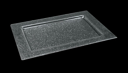 Тарелка 300*230 мм. прозр. стекло 3D