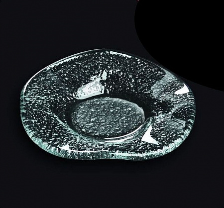 Тарелка d= 95 мм. прозр. стекло 3D /60/