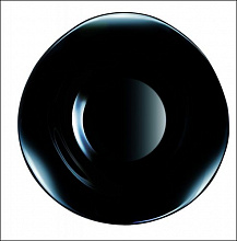 Тарелка d=230 мм. глубокая черная Волар /6/ Р