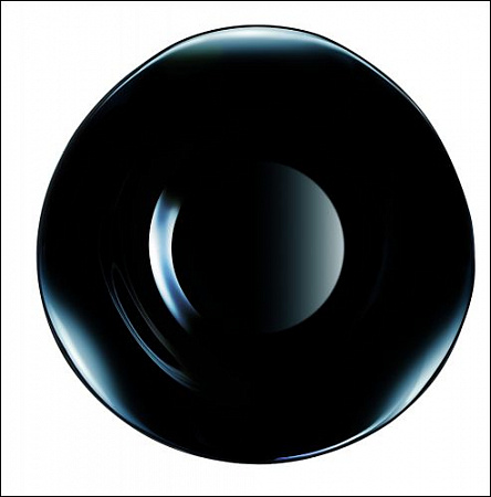 Тарелка d=230 мм. глубокая черная Волар /6/ Р