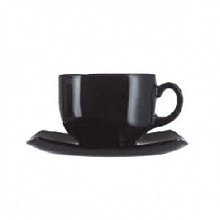 Чайная пара 160 мл. черный Квадрат /6/