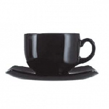 Чайная пара 220 мл. черный Квадрат (С3115)
