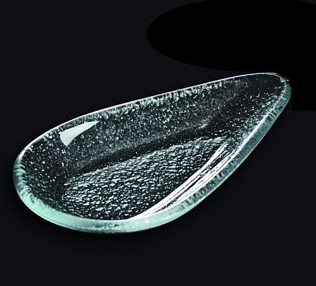 Ложка для комплимента 7*12,5 см. прозр. стекло 3D /60/