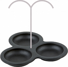 Менажница 3-х секц. d=8 см. чугун. LAVA