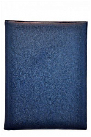 Папка-меню 32,5*24 2-х сторон. кож.зам. синяя съемные файлы