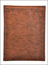 Папка-меню 32,5*24 2-х сторон. кож.зам. светло-корич. съемные файлы