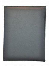 Папка-меню 32,5*24 2-х сторон. кож.зам. черная съемные файлы