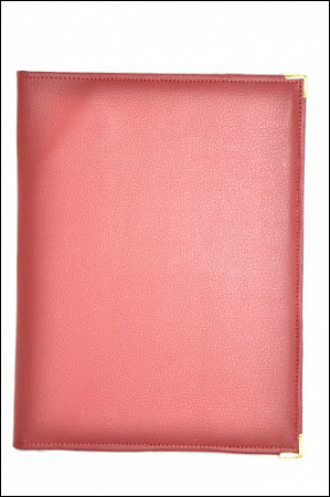 Папка-меню 32,5*24 кож.зам.-шелк бордо съемные файлы