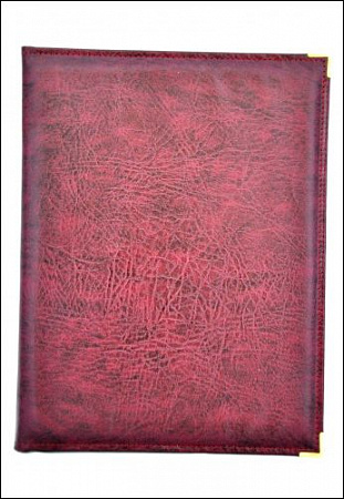 Папка-меню 32,5*24 кож.зам.-шелк бордо съемные файлы