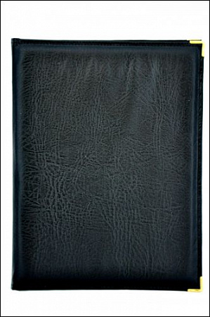 Папка-меню 32,5*24 кож.зам.-шелк черная съемные файлы