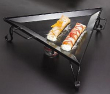 Поднос из чугуна на ножк.с подогр.49,5х49,5х15,2см