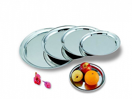 Поднос круглый d=30 см. нерж. MGSteel