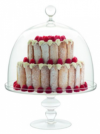 Подставка для торта d=33 см. на ножке с крышкой Инсием /1/ (11060/01)
