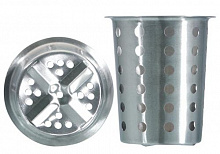 Емкость для столовых приборов (стакан) d=115 мм. h=132 мм. перфор.нерж. Linden