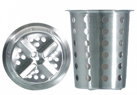 Емкость для столовых приборов (стакан) d=115 мм. h=132 мм. перфор.нерж. Linden