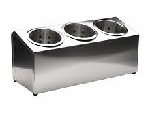 Емкость для столовых приборов 3 емк. нерж./8/