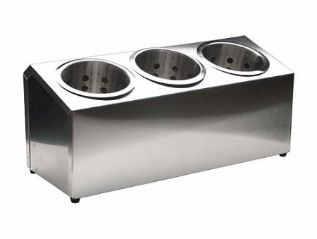 Емкость для столовых приборов 3 емк. нерж./8/